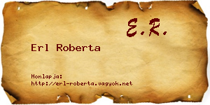 Erl Roberta névjegykártya